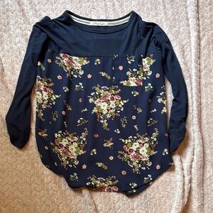 Floral Navy Women's Top